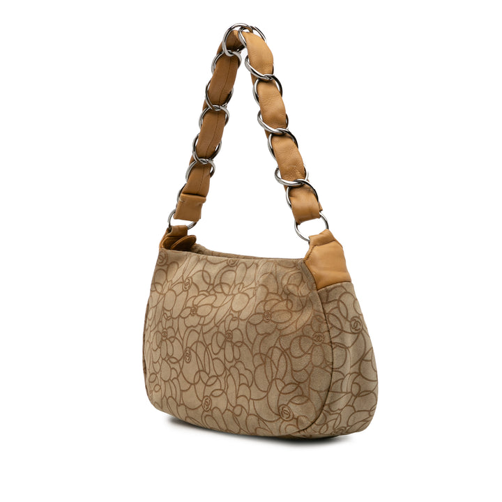 Chanel CC Camellia Hobo Marron