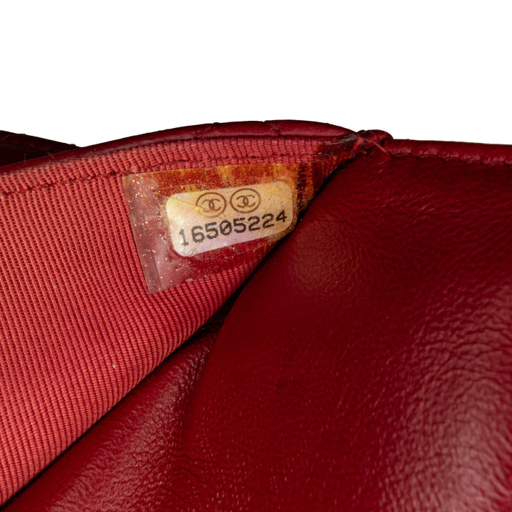 Classic Lambskin Wallet on Chain Red - Gaby Paris