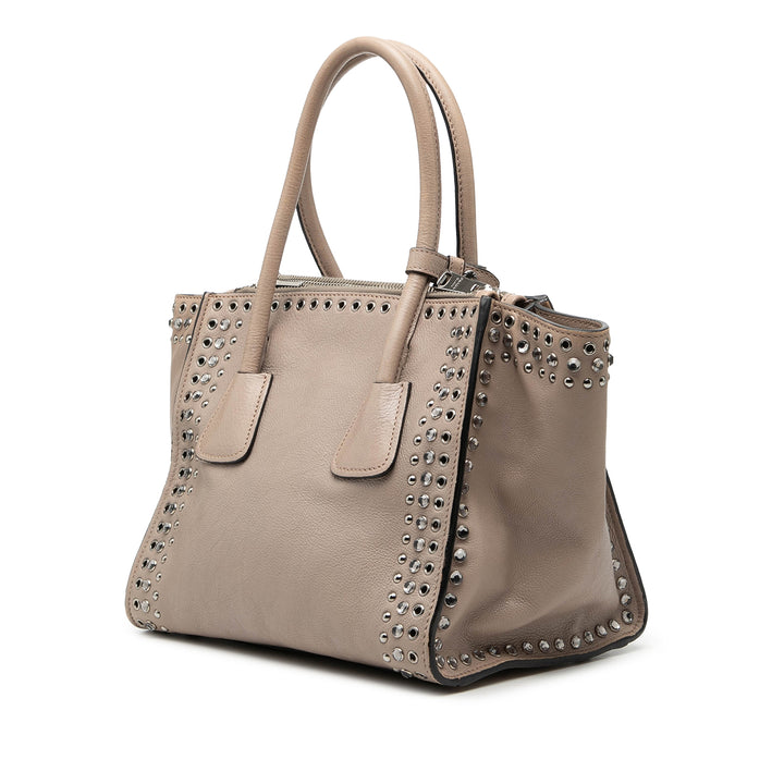 Prada Glace Veau clouté Twin Pocket Sac