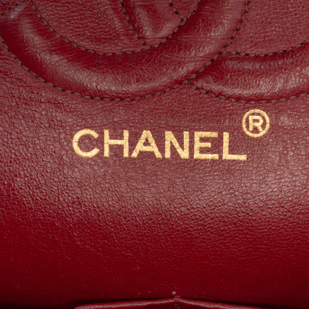 Chanel Medium Classic Cuir d’agneau Double rabat Noir