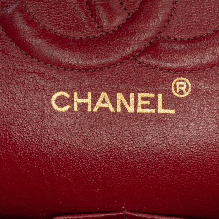 Chanel Medium Classic Cuir d’agneau Double rabat Noir