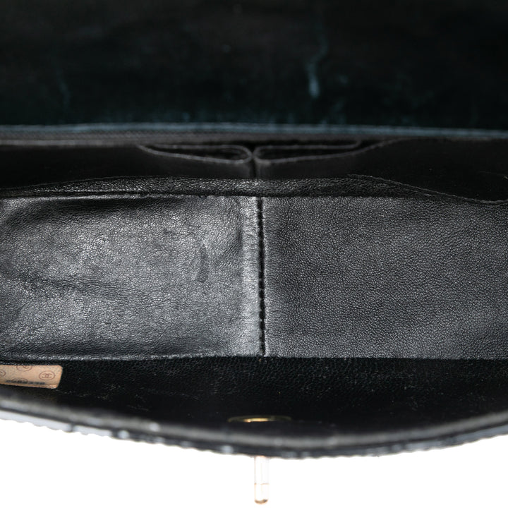 Chanel CC Matelassé Cuir verni Straight Simple rabat