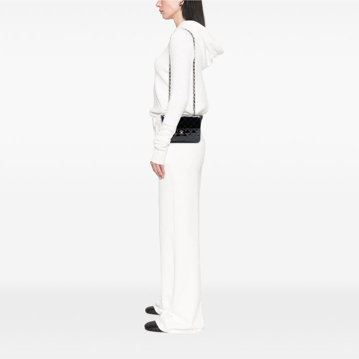 Chanel CC Matelassé Cuir verni Straight Simple rabat