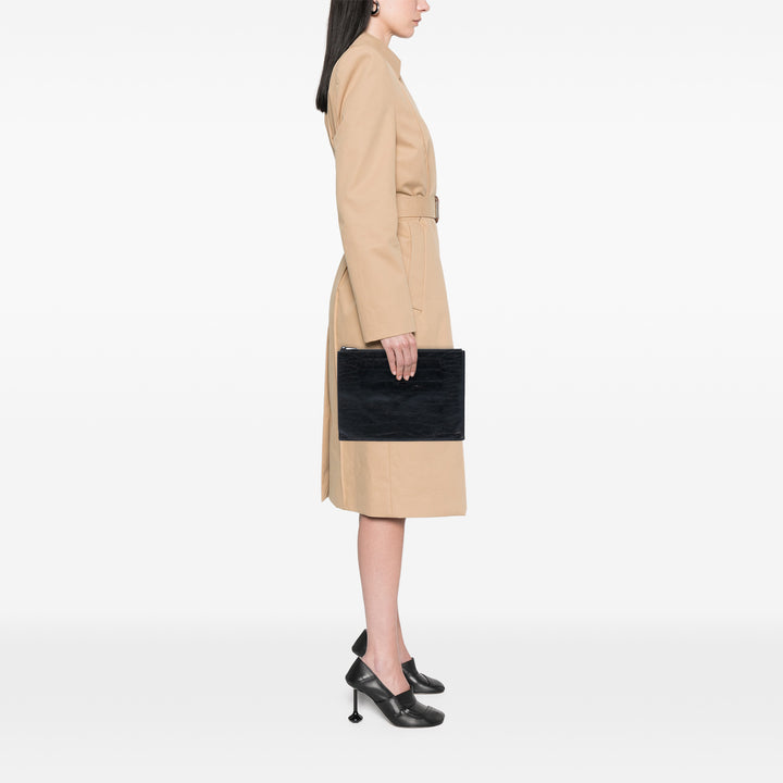 Saint Laurent Croc embossé Cuir Monogram Document Holder