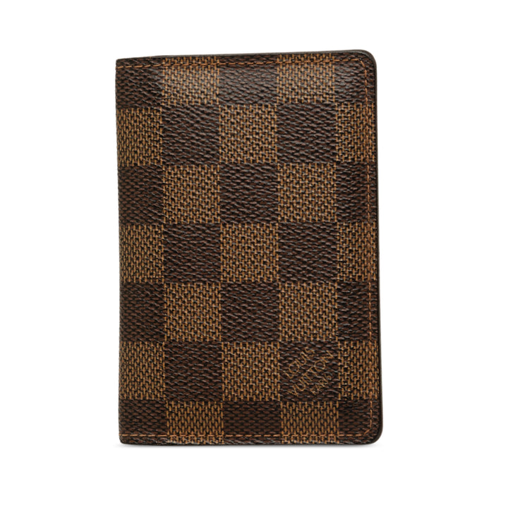 Louis Vuitton Porte-cartes Poche Organizer Damier Ébène Marron – vue principale – GABY PARIS