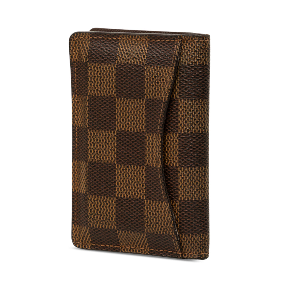 Louis Vuitton Porte-cartes Poche Organizer Damier Ébène Marron – vue 2 – GABY PARIS