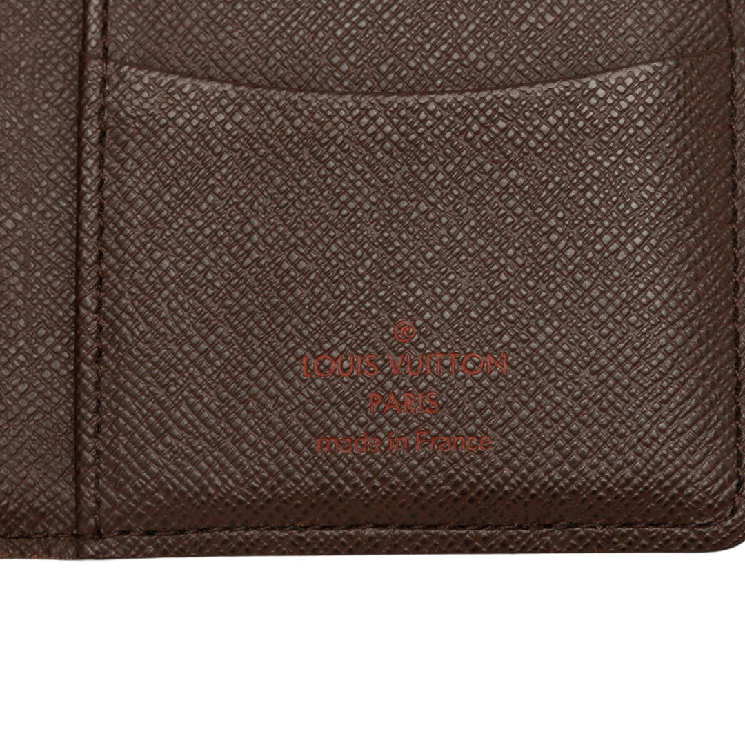 Louis Vuitton Porte-cartes Poche Organizer Damier Ébène Marron – vue 5 – GABY PARIS