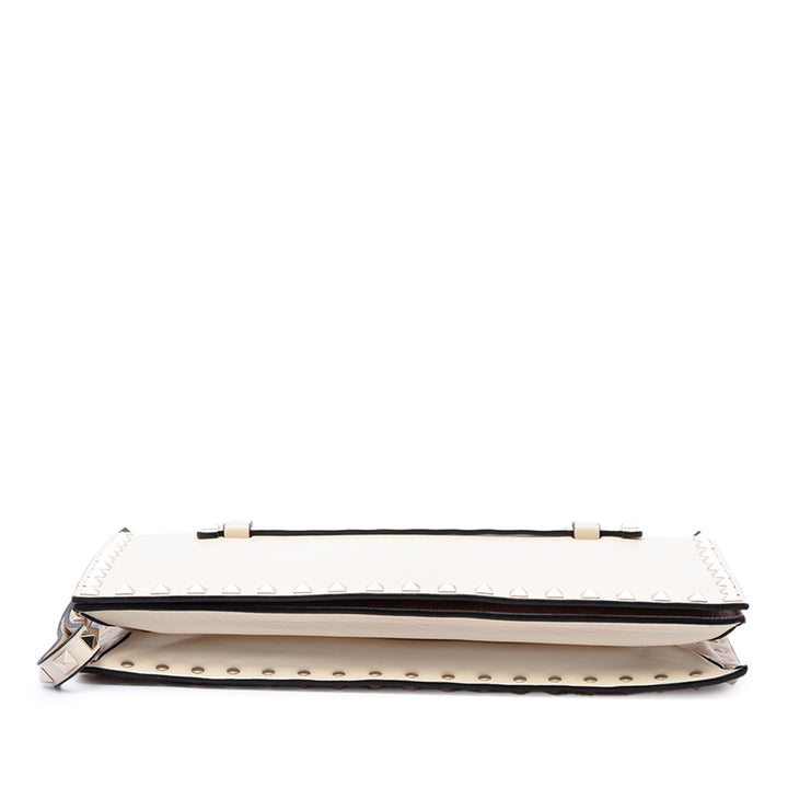 Rockstud à rabat Pochette Blanc
