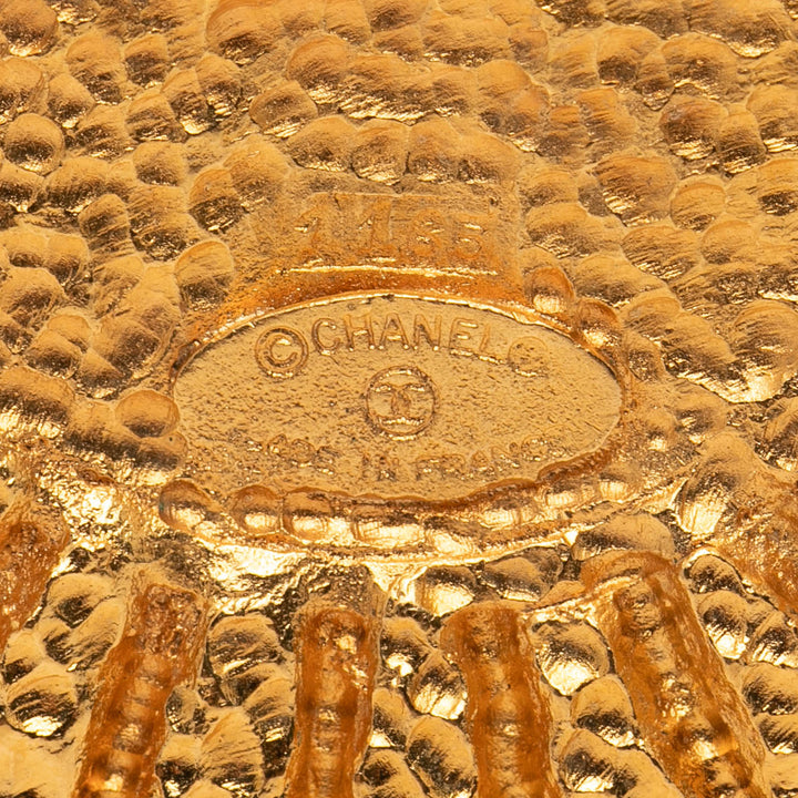 Chanel plaqué Coat of Arms Pin Broche