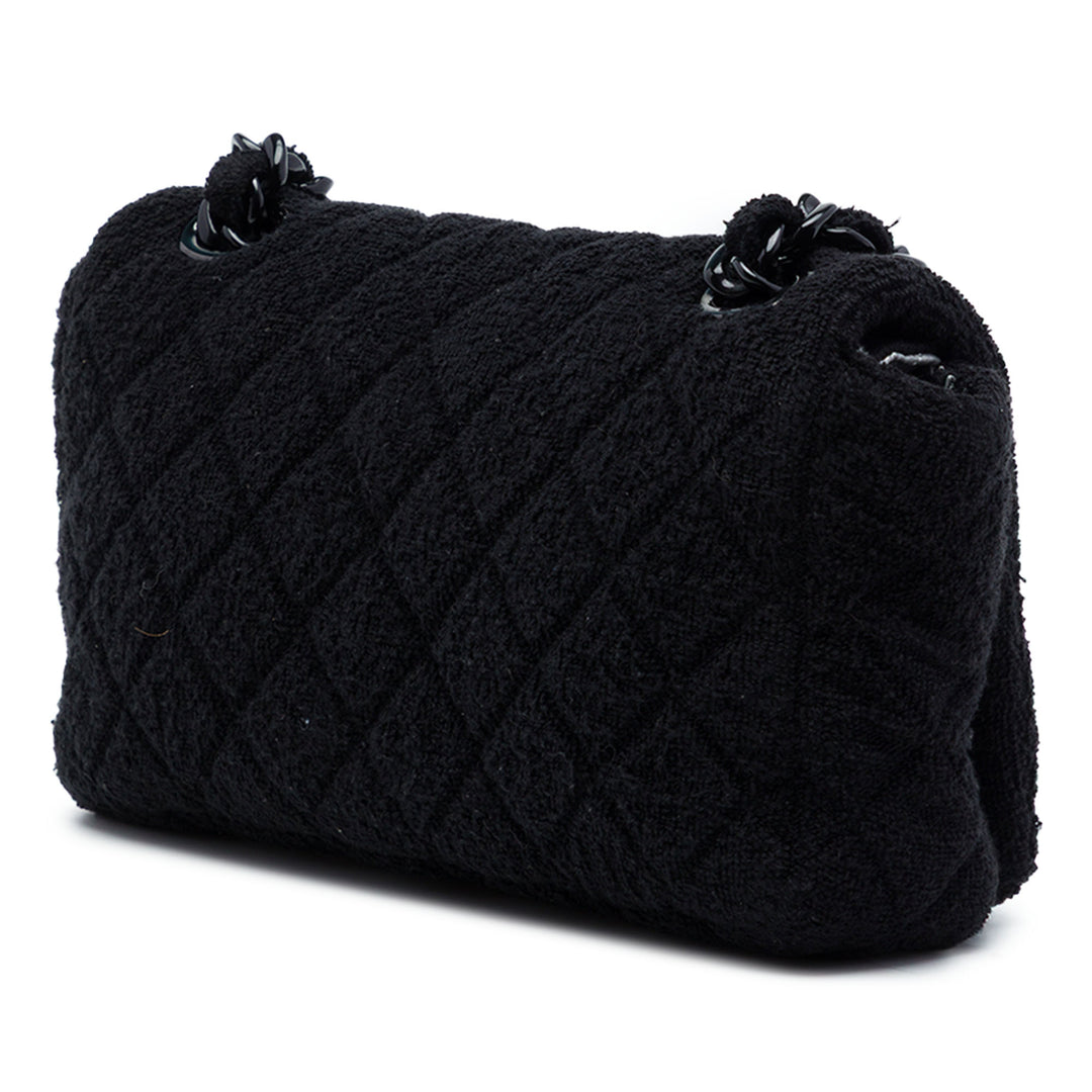 CC Matelassé Terry Cloth à rabat Noir