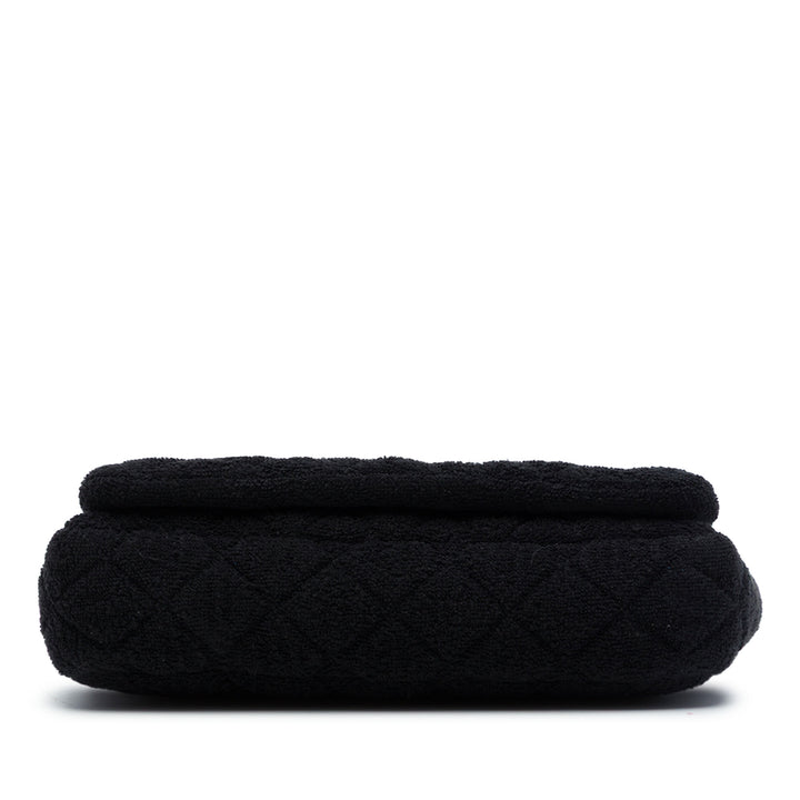 CC Matelassé Terry Cloth à rabat Noir