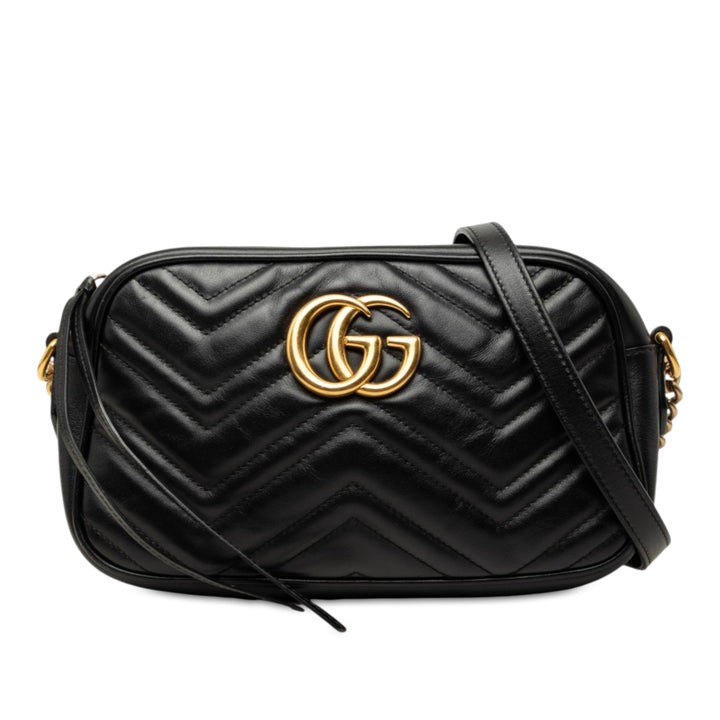 GG Marmont Matelasse Sac Petit Cuir de veau Noir