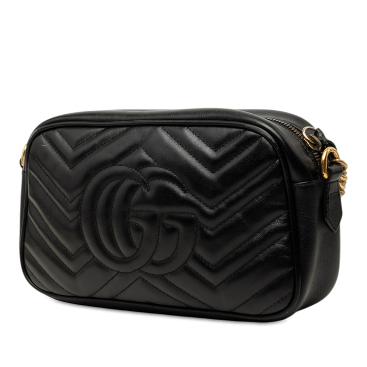 GG Marmont Matelasse Sac Petit Cuir de veau Noir