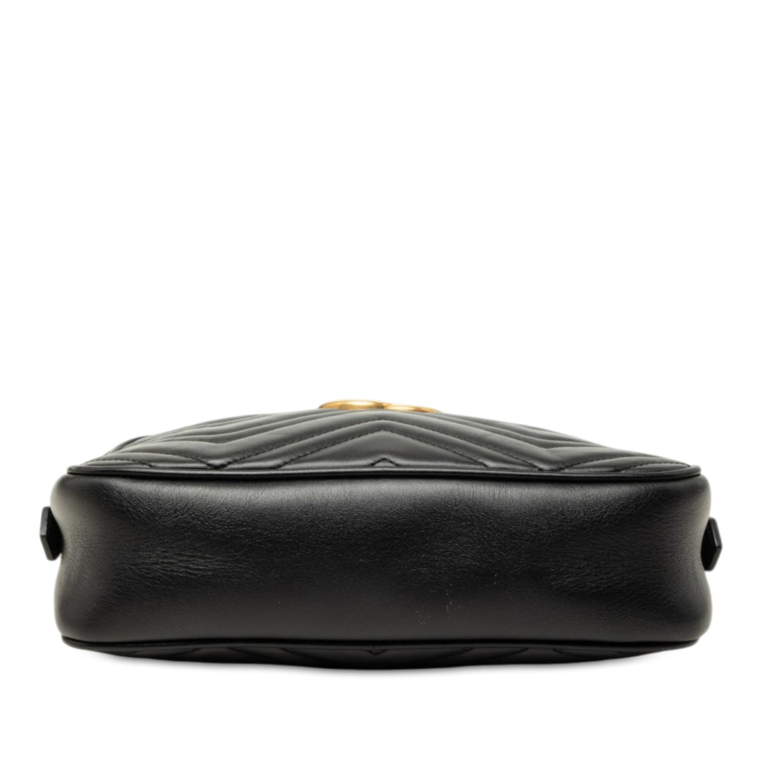 GG Marmont Matelasse Sac Petit Cuir de veau Noir