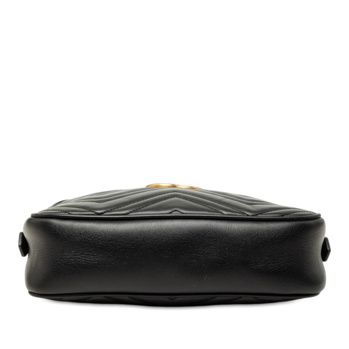 GG Marmont Matelasse Sac Petit Cuir de veau Noir