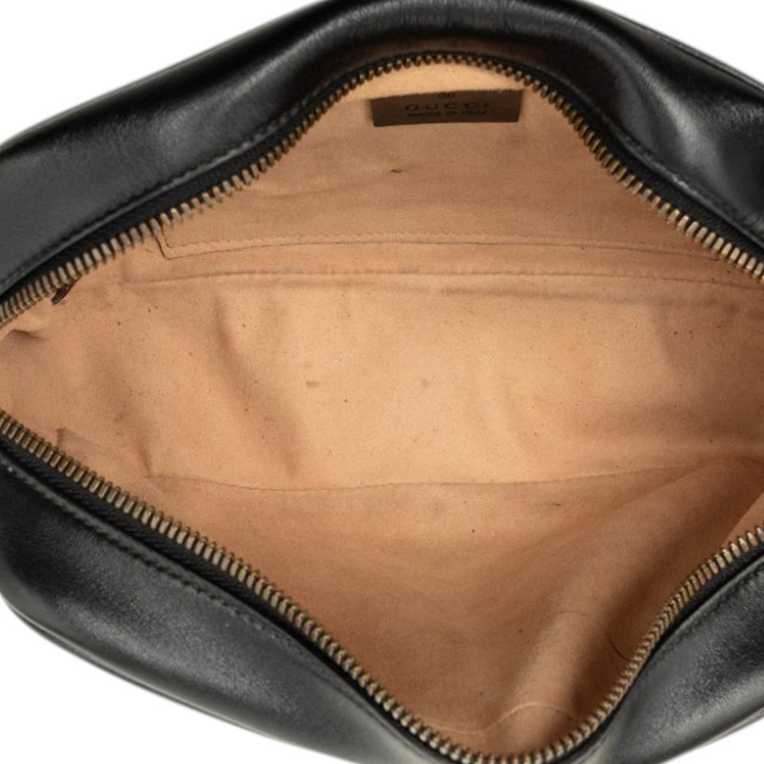 GG Marmont Matelasse Sac Petit Cuir de veau Noir