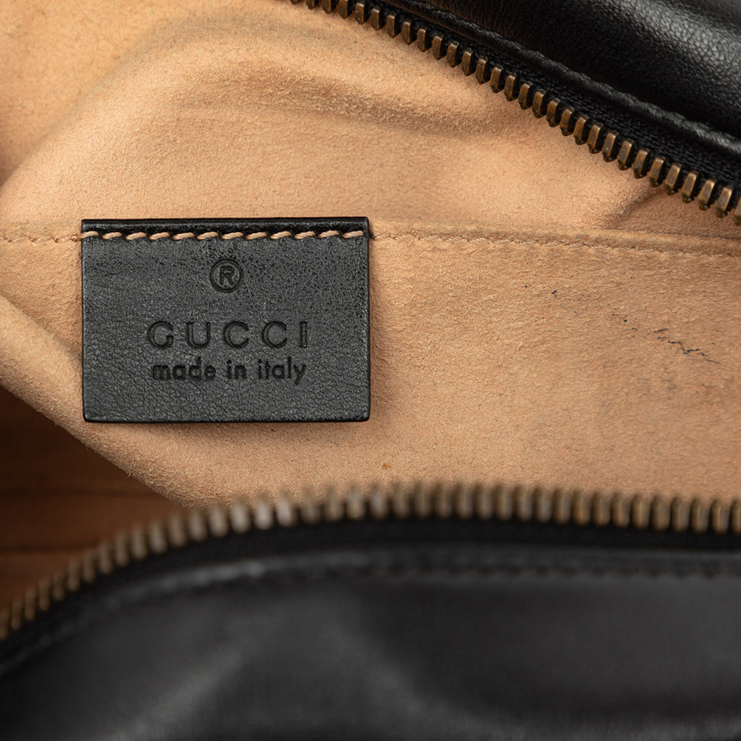 GG Marmont Matelasse Sac Petit Cuir de veau Noir