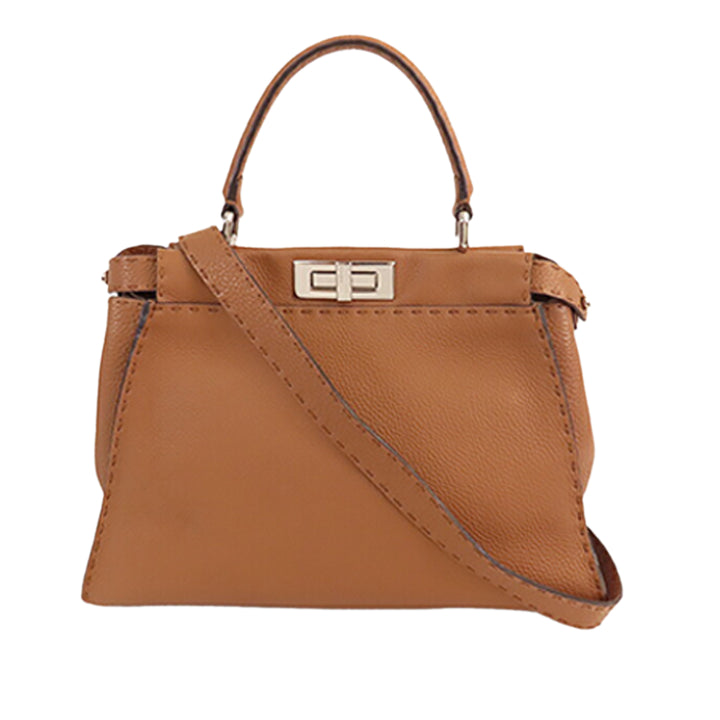 Fendi Medium Cuir Selleria Peekaboo Iconic Sac