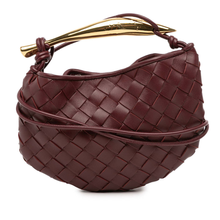 Bottega Veneta Baby Cuir d’agneau Intrecciato Sardine Rouge – GABY PARIS Authentique