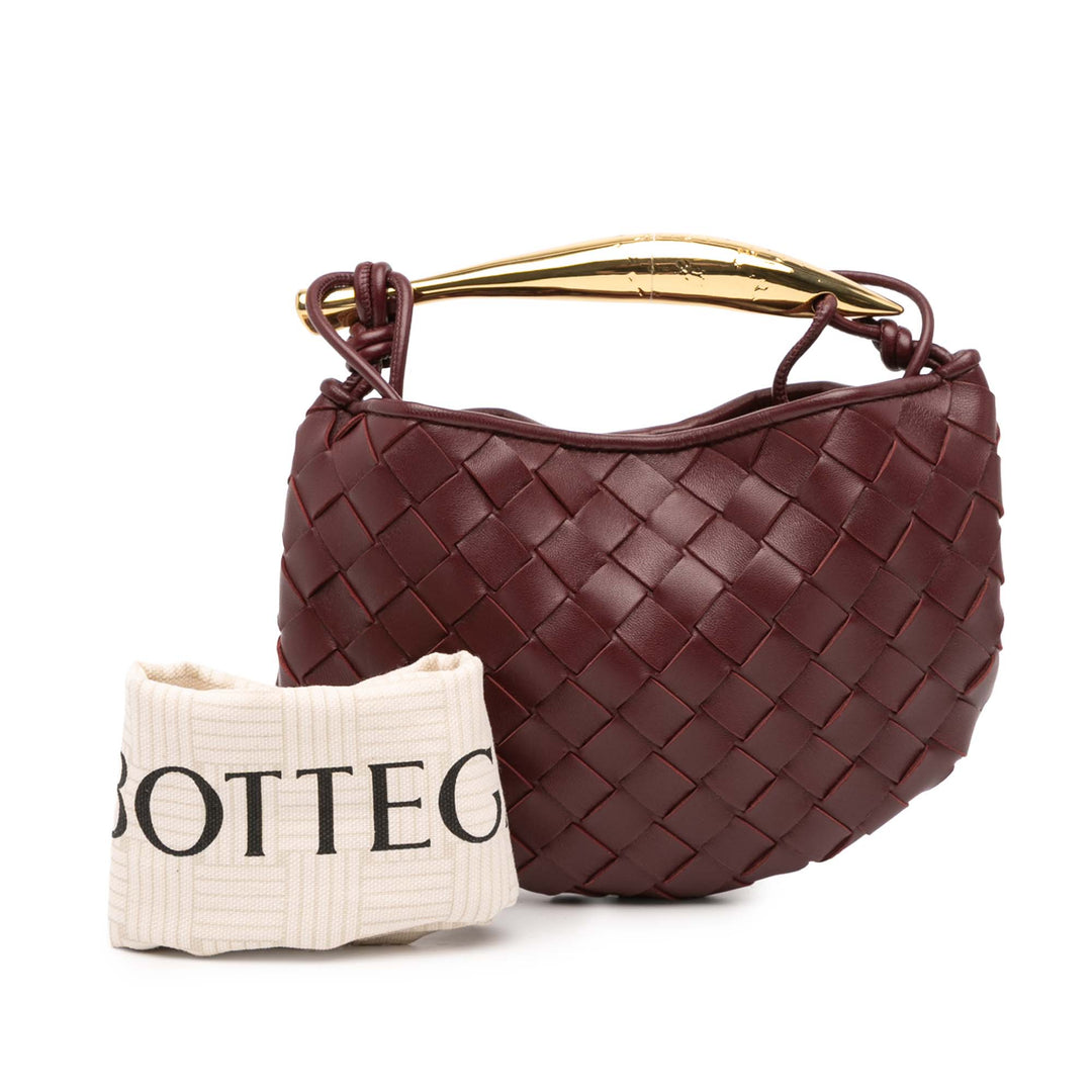 Bottega Veneta Baby Cuir d’agneau Intrecciato Sardine Rouge – GABY PARIS Authentique