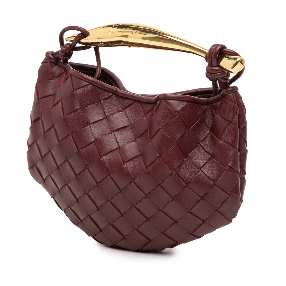 Bottega Veneta Baby Cuir d’agneau Intrecciato Sardine Rouge – GABY PARIS Authentique