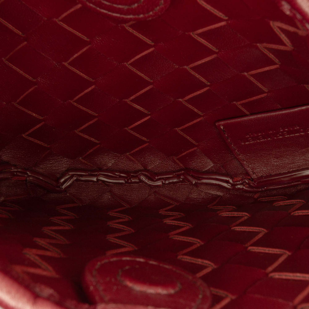 Bottega Veneta Baby Cuir d’agneau Intrecciato Sardine Rouge – GABY PARIS Authentique