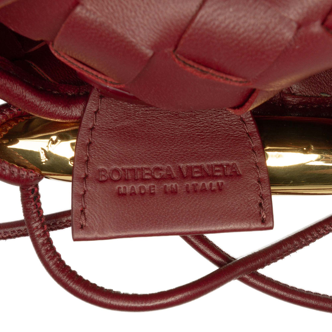 Bottega Veneta Baby Cuir d’agneau Intrecciato Sardine Rouge – GABY PARIS Authentique