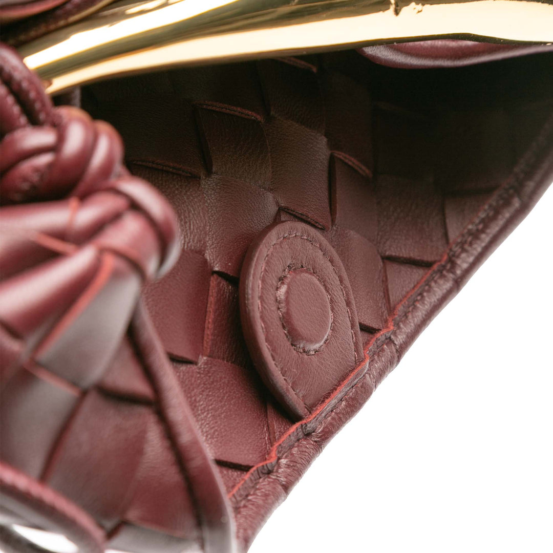 Bottega Veneta Baby Cuir d’agneau Intrecciato Sardine Rouge – GABY PARIS Authentique