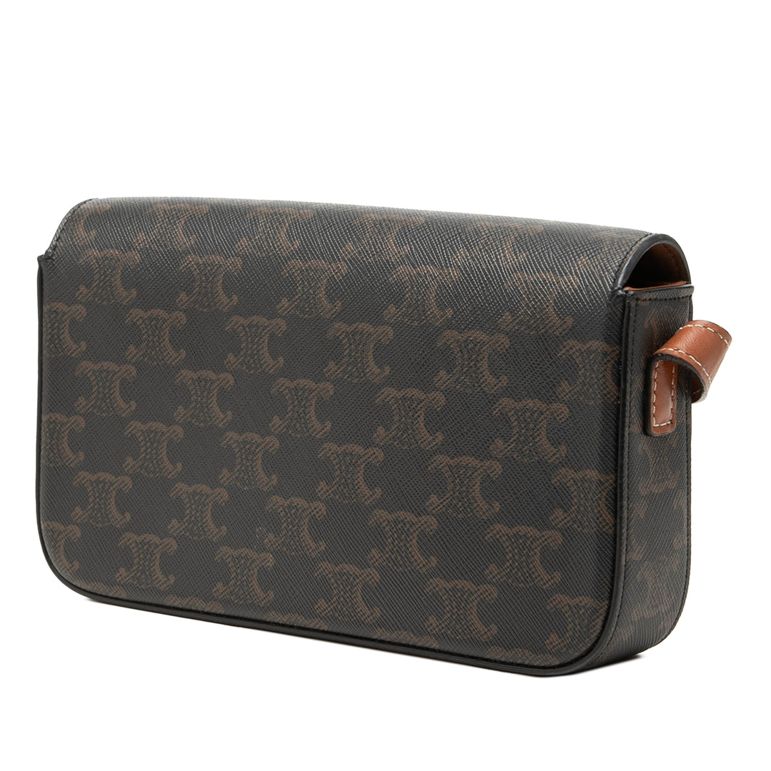 Celine Triomphe Claude Sac Triomphe enduite Marron
