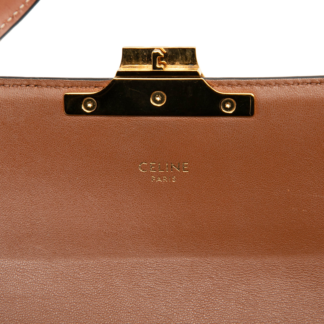 Celine Triomphe Claude Sac Triomphe enduite Marron