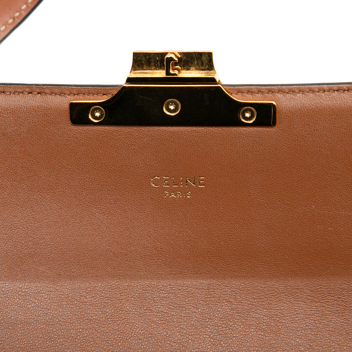 Celine Triomphe Claude Sac Triomphe enduite Marron