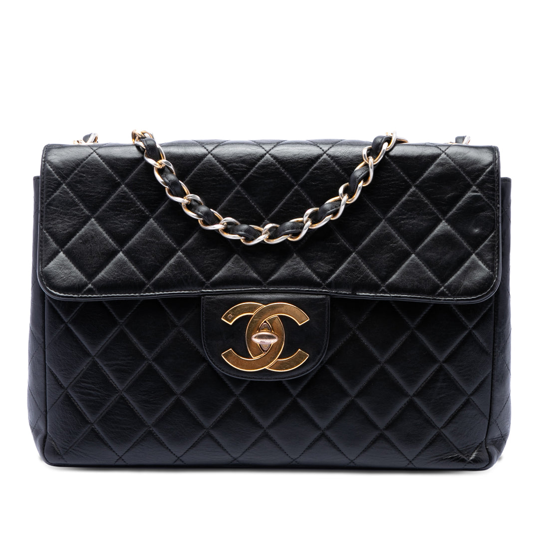 Chanel Jumbo XL Classic Cuir d’agneau Simple rabat