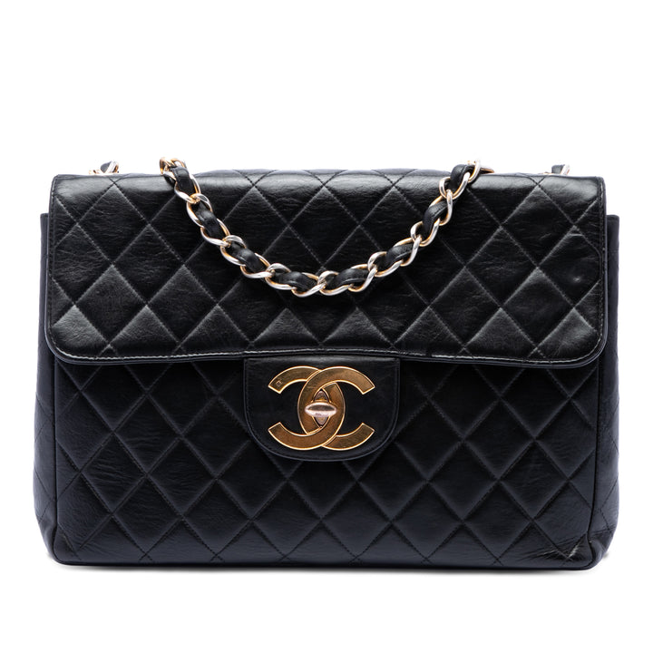 Chanel Jumbo XL Classic Cuir d’agneau Simple rabat