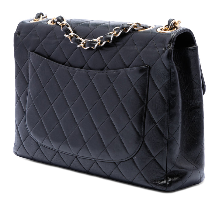 Chanel Jumbo XL Classic Cuir d’agneau Simple rabat