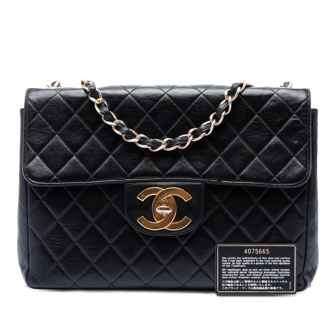 Chanel Jumbo XL Classic Cuir d’agneau Simple rabat