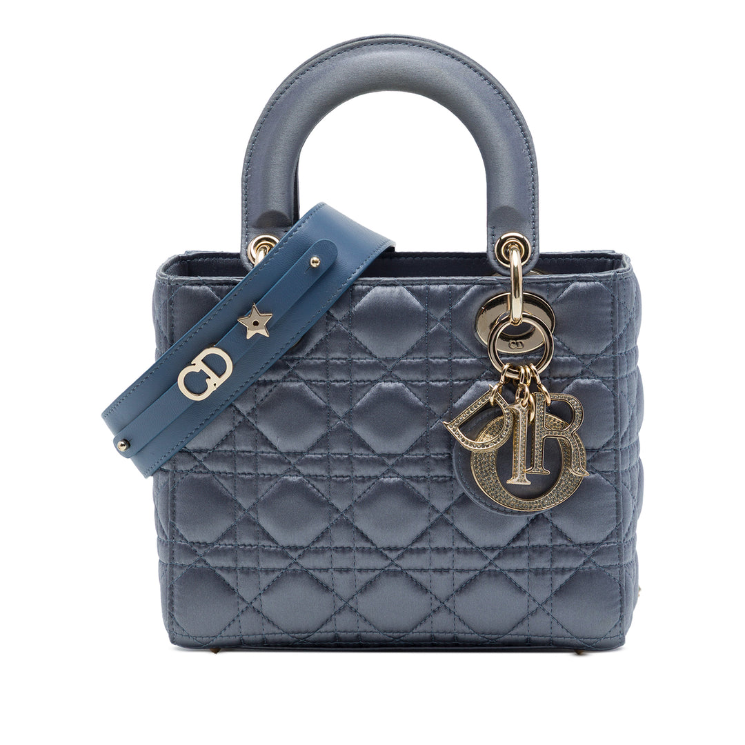 Dior Sac à main Lady Dior Cannage My ABCDior Petit Bleu – vue principale – GABY PARIS