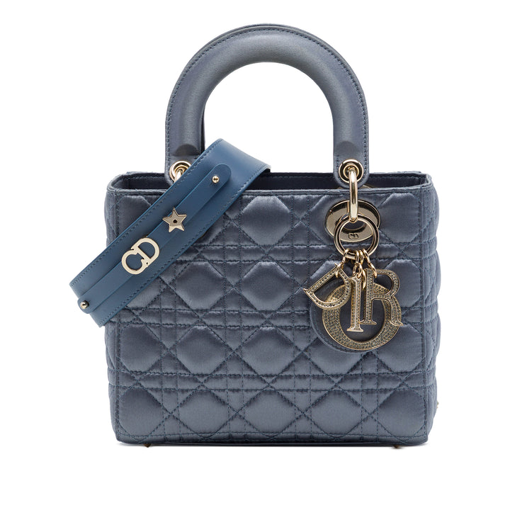 Dior Sac à main Lady Dior Cannage My ABCDior Petit Bleu – vue principale – GABY PARIS