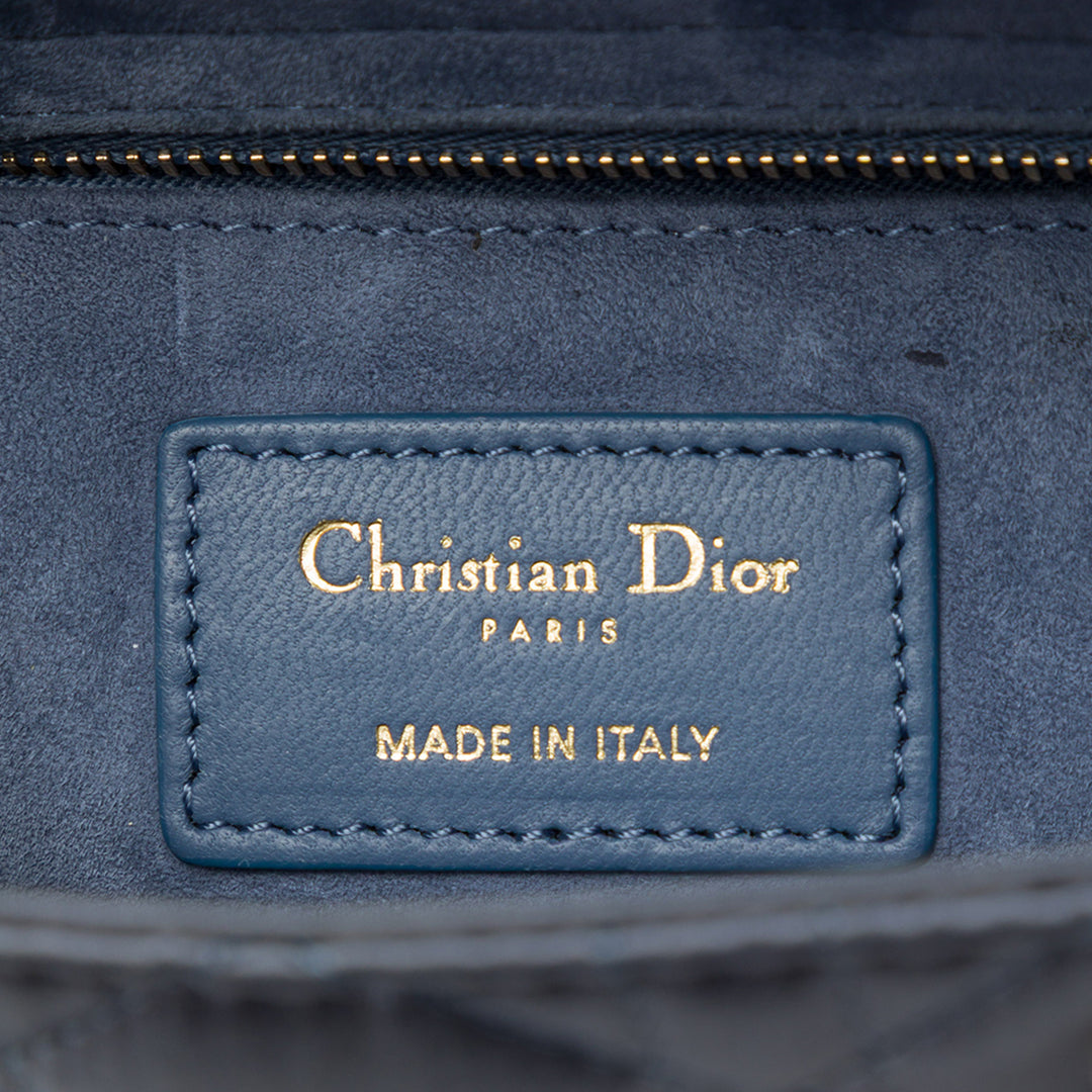 Dior Sac à main Lady Dior Cannage My ABCDior Petit Bleu – vue 5 – GABY PARIS