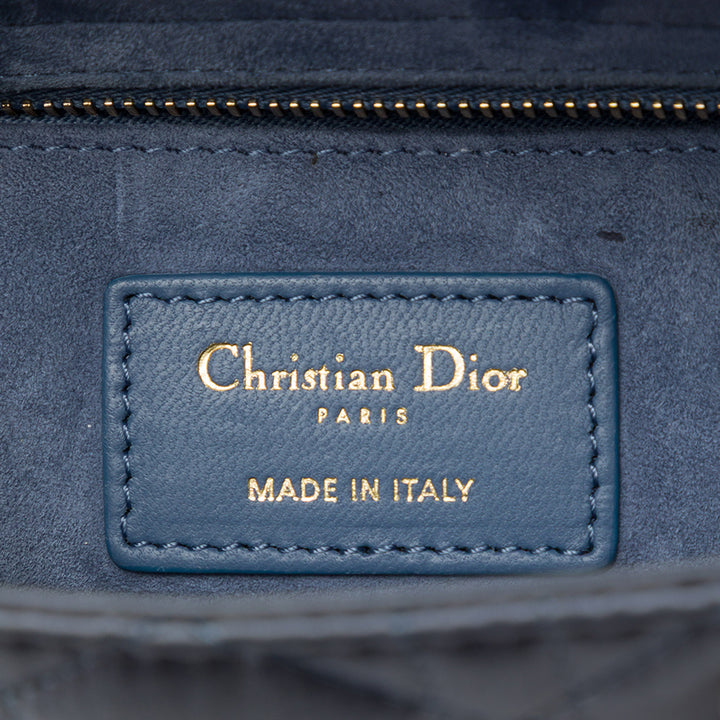 Dior Sac à main Lady Dior Cannage My ABCDior Petit Bleu – vue 5 – GABY PARIS