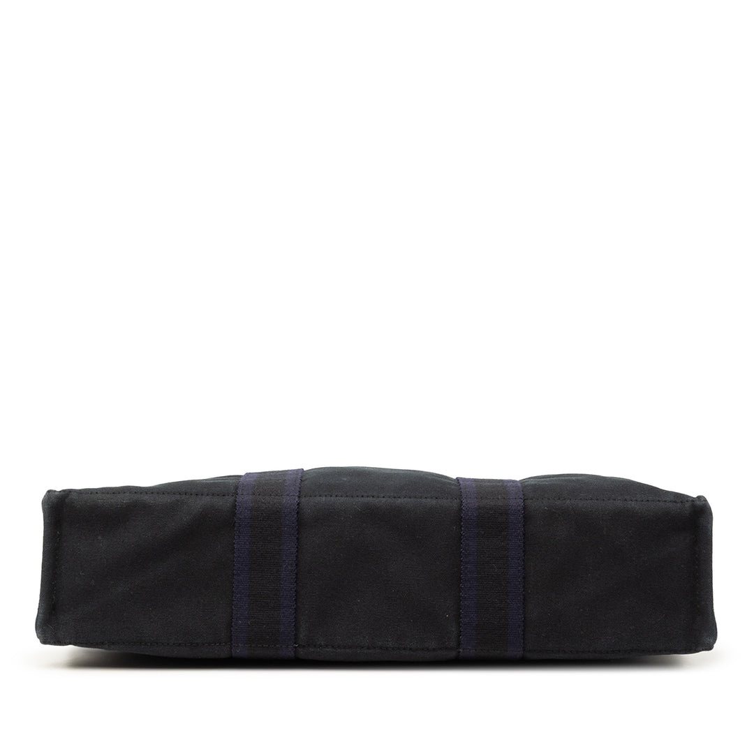 Hermès Bicolor Toile Fourre Tout MM