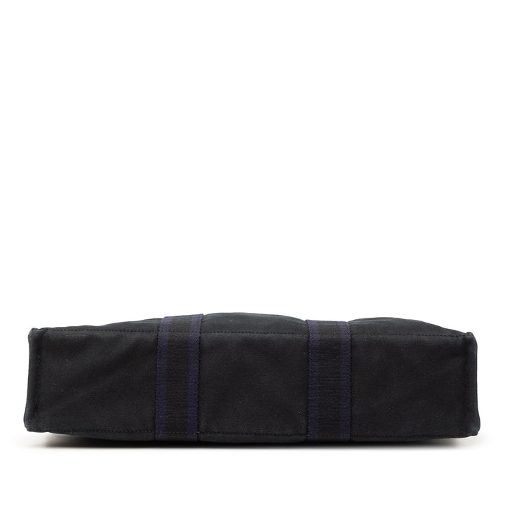 Hermès Bicolor Toile Fourre Tout MM