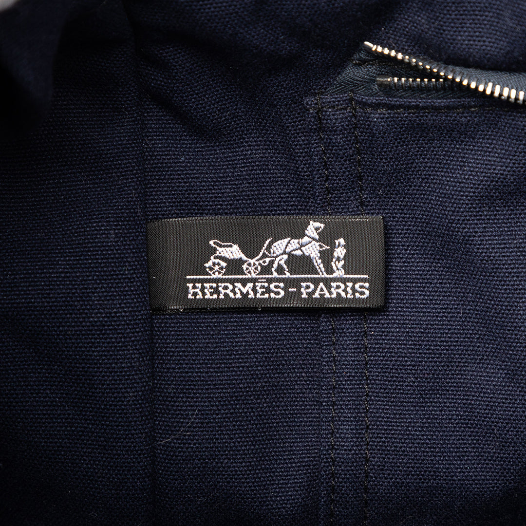 Hermès Bicolor Toile Fourre Tout MM