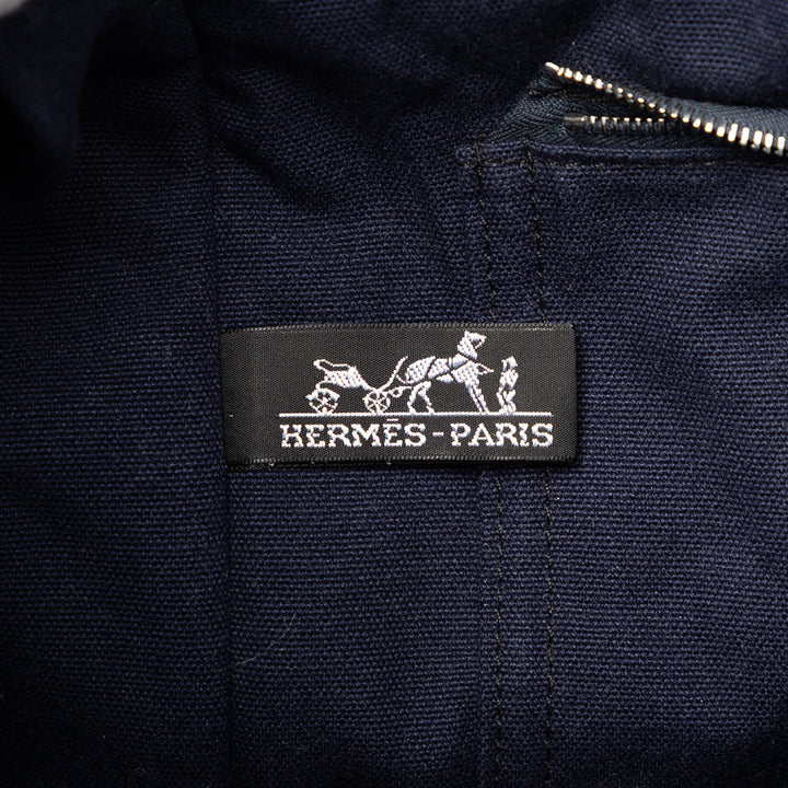 Hermès Bicolor Toile Fourre Tout MM