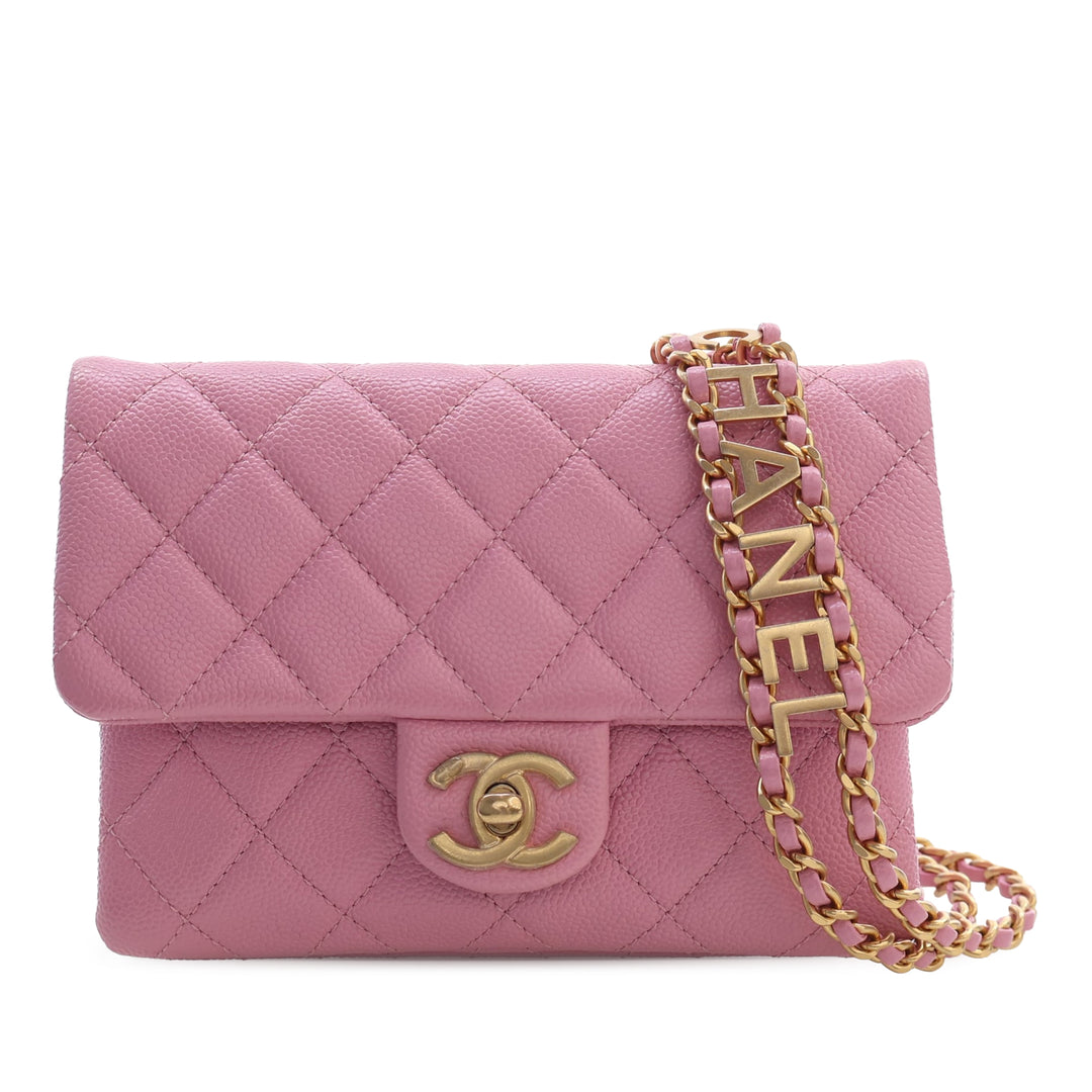 Chanel Matelassé Pick Me Up à rabat Sac ceinture Cuir caviar