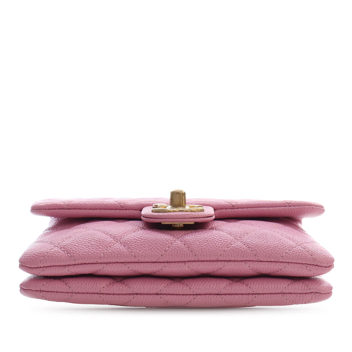 Chanel Matelassé Pick Me Up à rabat Sac ceinture Cuir caviar