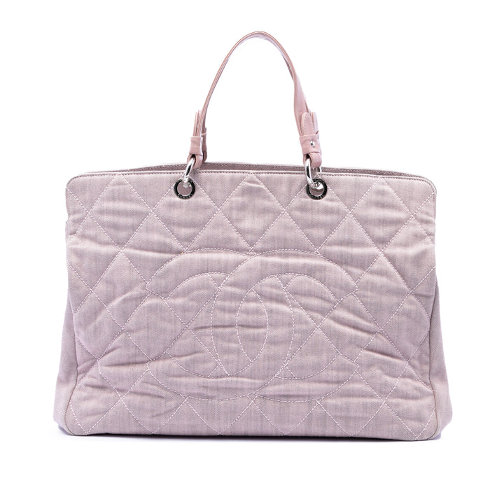 Chanel Large CC Matelassé Jean Cabas