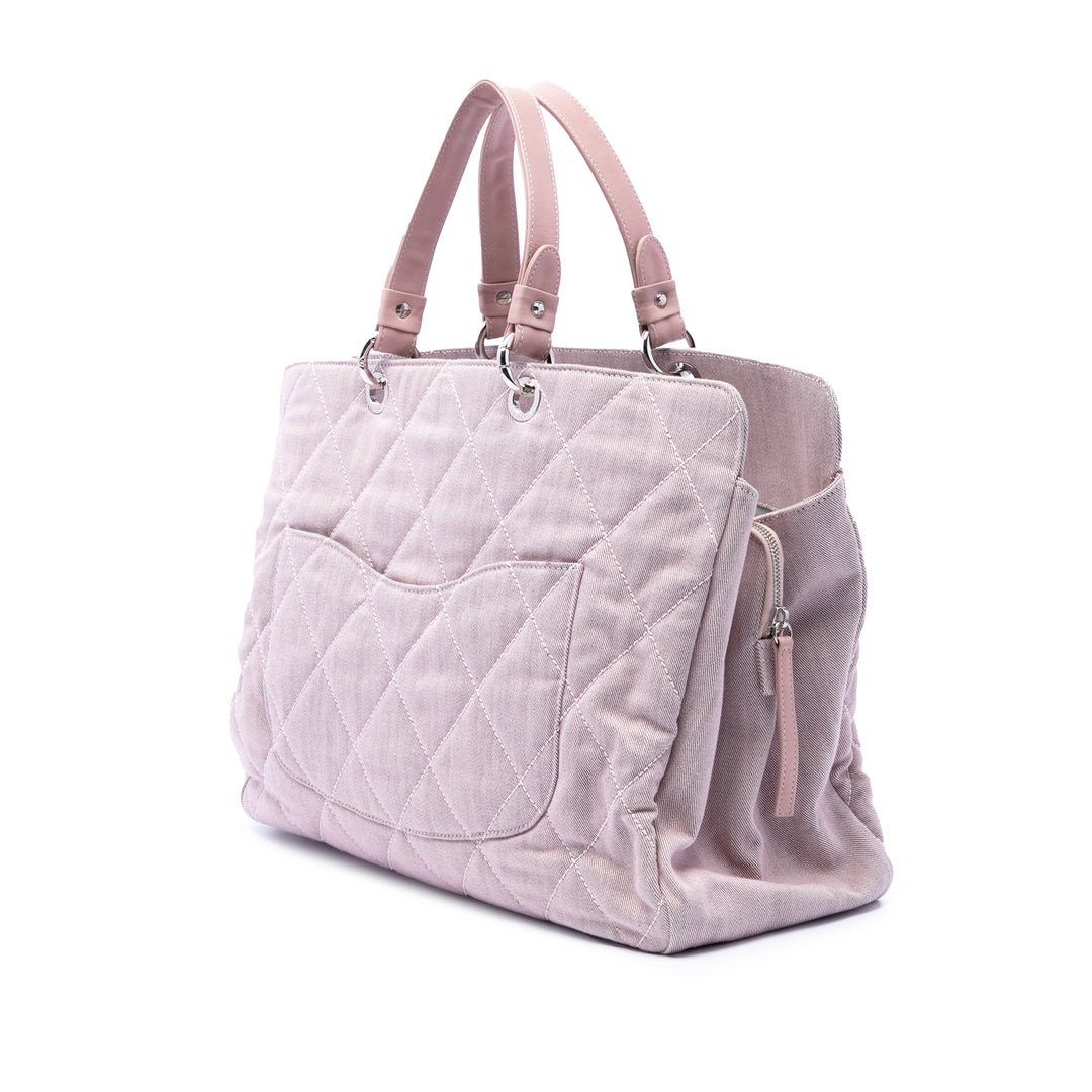 Chanel Large CC Matelassé Jean Cabas