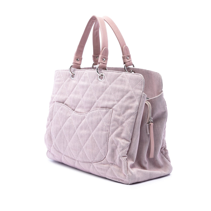 Chanel Large CC Matelassé Jean Cabas
