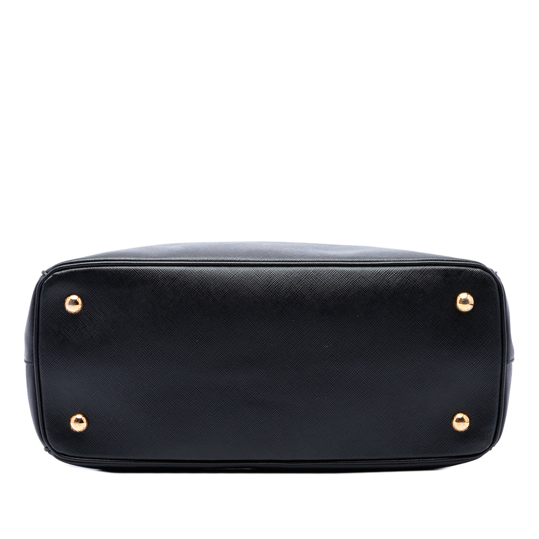 Prada Cabas Lux Gardeners Saffiano Moyen Noir – vue 3 – GABY PARIS