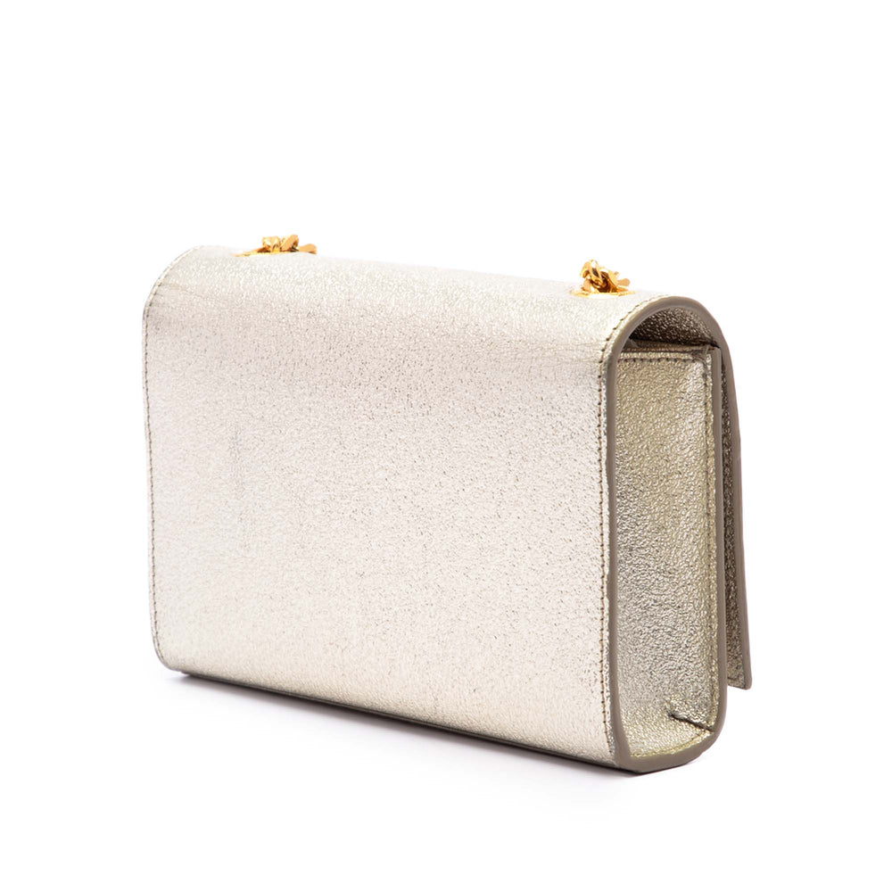 Saint Laurent Métallisé Kate Sac Petit Cuir de veau Doré – vue 2 – GABY PARIS